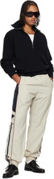 Martine Rose Beige & Navy Hockey Track Pants