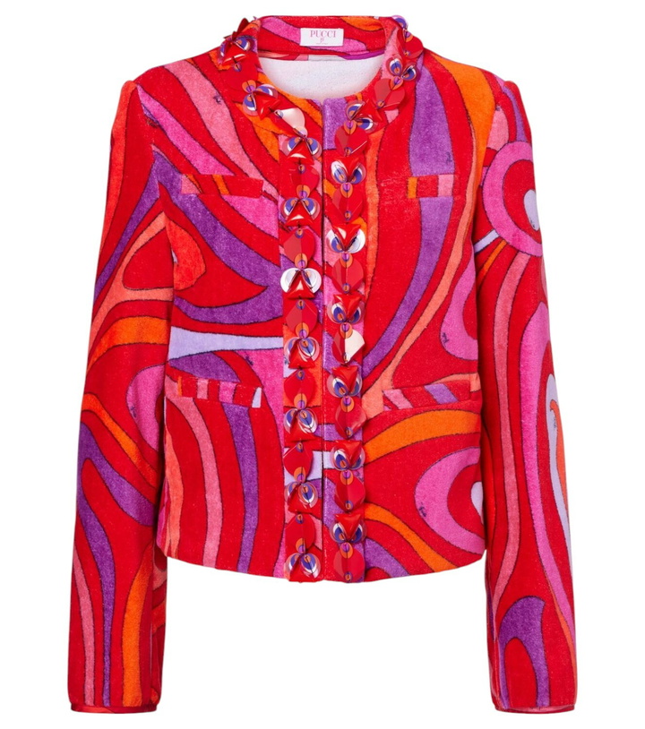 Photo: Pucci Marmo embellished cotton terry jacket