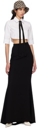 Valentino Black Flared Maxi Skirt