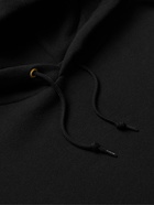 WTAPS - Logo-Detailed Fleece-Back Cotton-Jersey Hoodie - Black