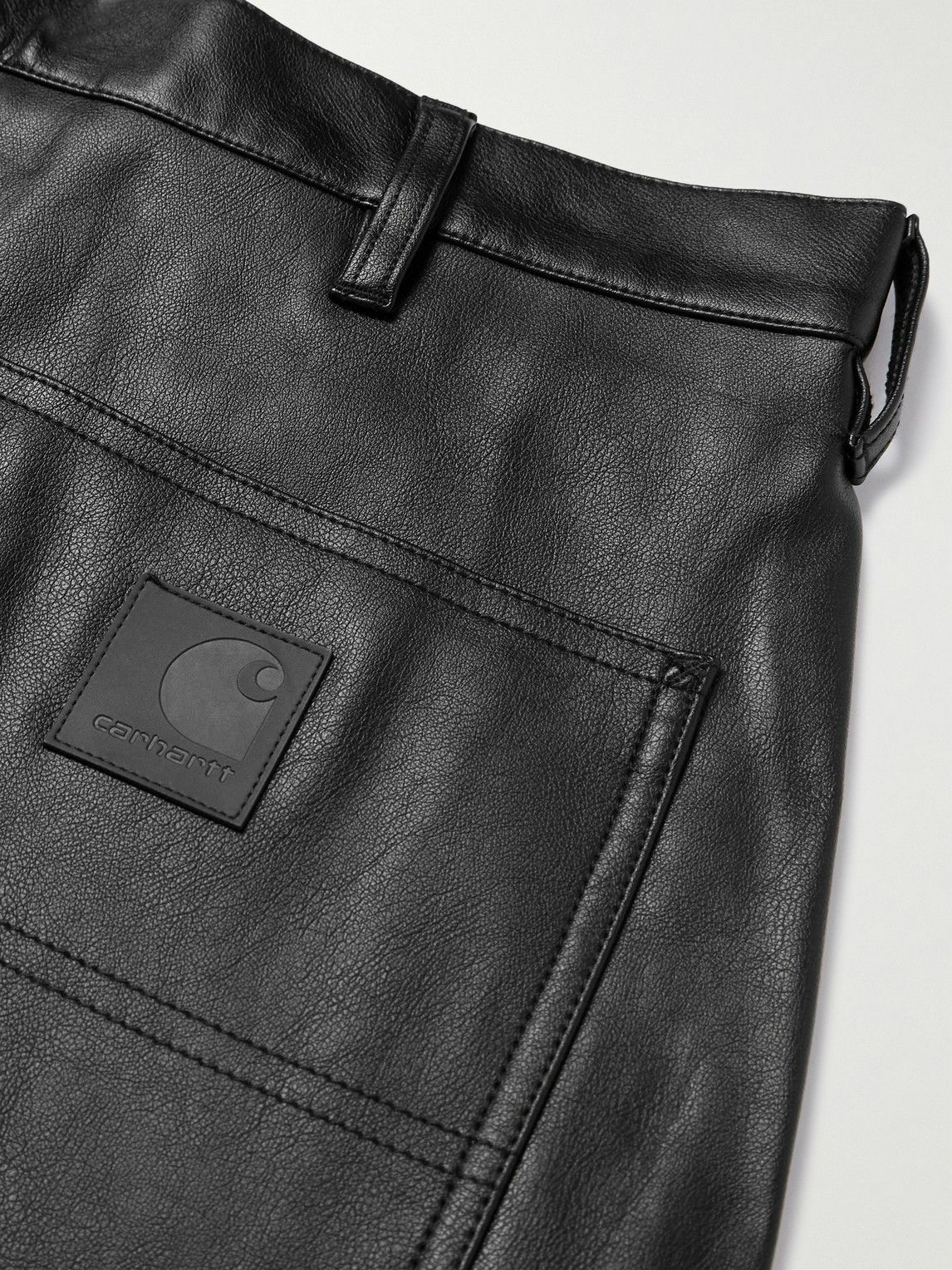 Carhartt WIP - Single-Knee Straight-Leg Full-Grain Trousers - Black