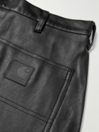 Carhartt WIP - Single-Knee Straight-Leg Full-Grain Trousers - Black