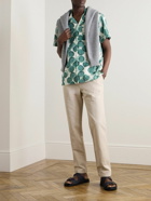 Mr P. - James Straight-Leg Cotton and Linen-Blend Twill Drawstring Trousers - Neutrals