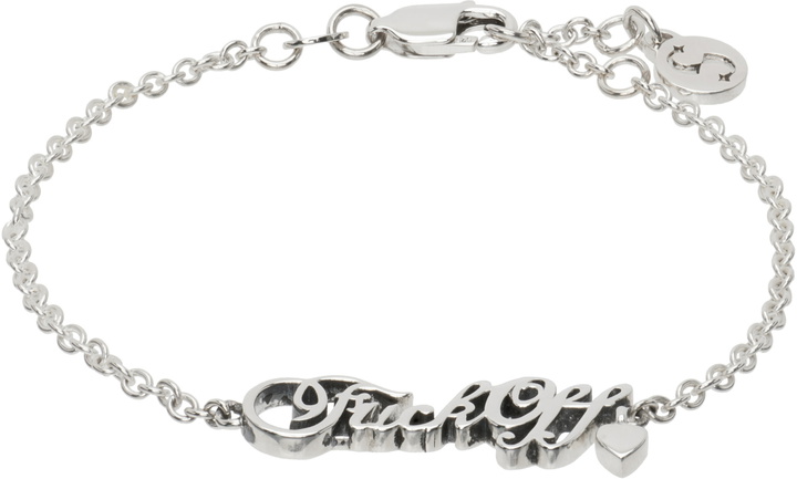 Photo: Stolen Girlfriends Club 'Fuck Off' Script Bracelet