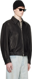 COOR Black Goatskin Blouson Jacket