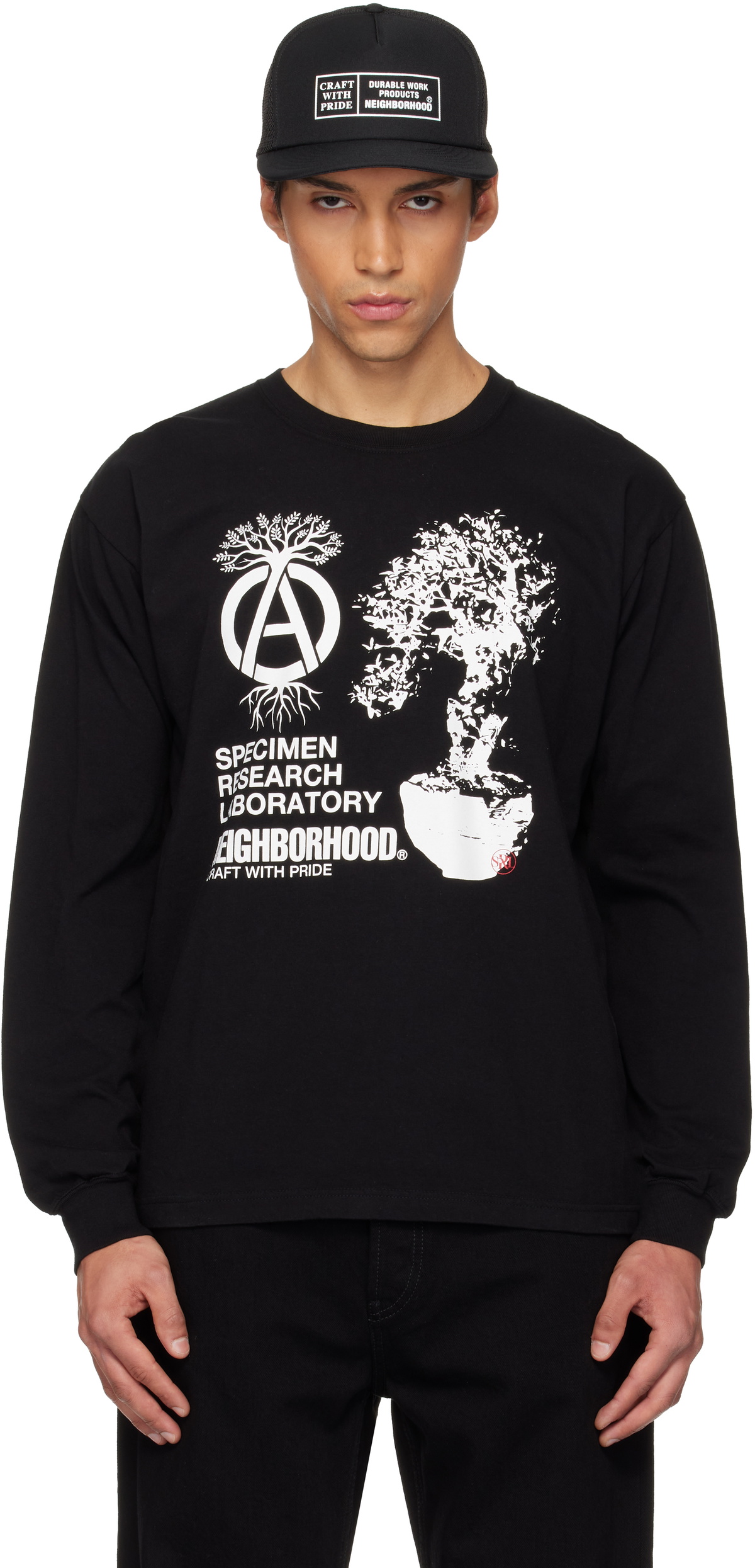 Neighborhood - Dr Woo Printed Cotton-Jersey T-Shirt - Men - Black