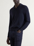 Dunhill - Merino Wool Polo Shirt - Blue