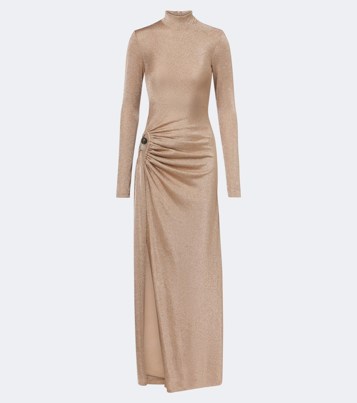 Christopher Esber Embellished draped jersey lamé gown