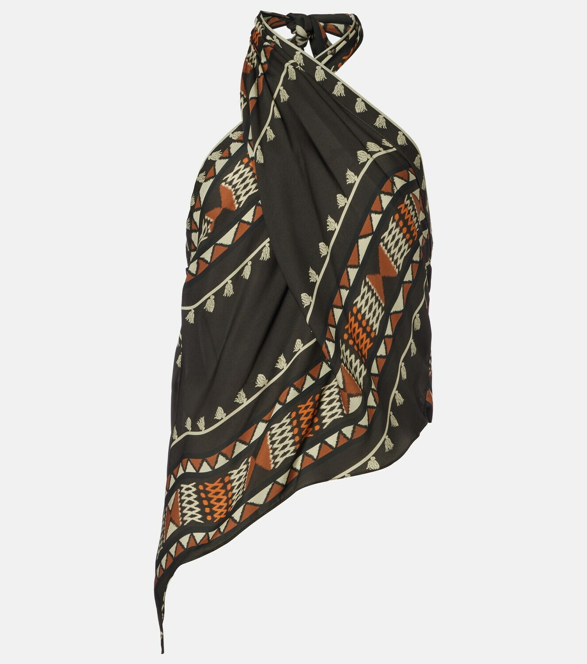 Johanna Ortiz Ancestral printed silk georgette top