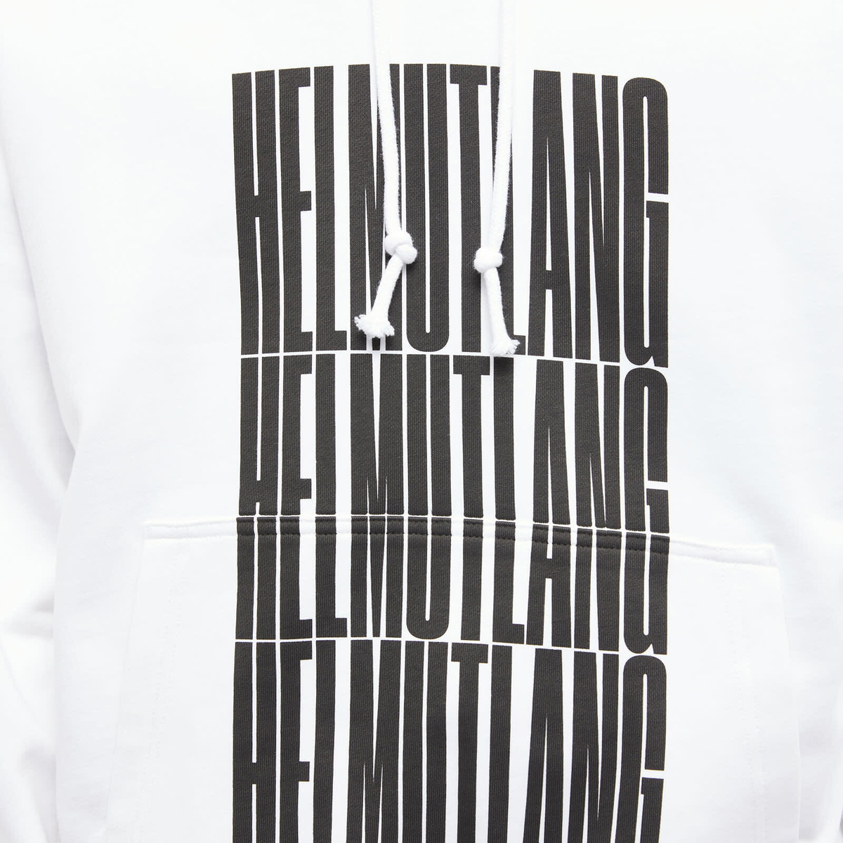 Helmut Lang Men's Bold Logo Hoody in White Helmut Lang