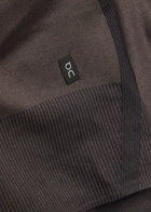 ON Studio Ribbed-jacquard Stretch-knit Crop top Brown