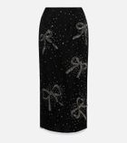 Carolina Herrera Embellished sheer midi skirt
