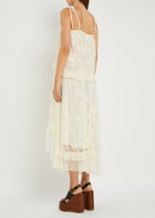 Chloe Floral Guipure Lace Midi Dress White