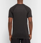 Reigning Champ - Performance Mesh-Panelled Mélange Jersey T-Shirt - Men - Black