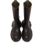 Rick Owens Black Tractor Boots