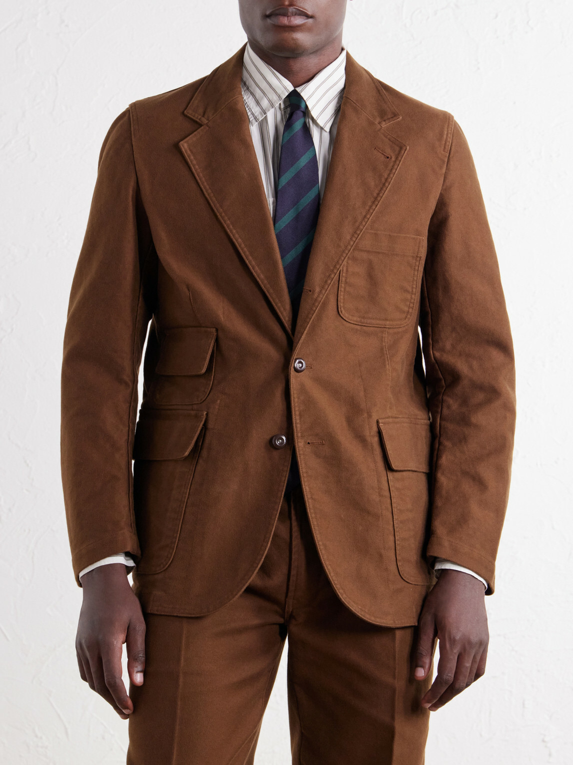 Drake's - Mk. IV Cotton-Moleskin Blazer - Brown