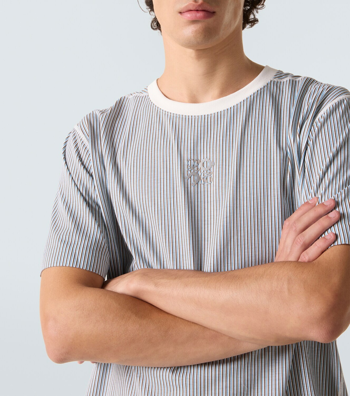 Loewe x On striped technical jersey T-shirt