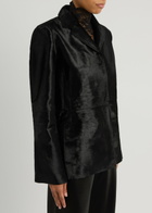 Tory Burch Calf Hair Blazer Black
