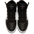 Givenchy Black and White Wing High Sneakers