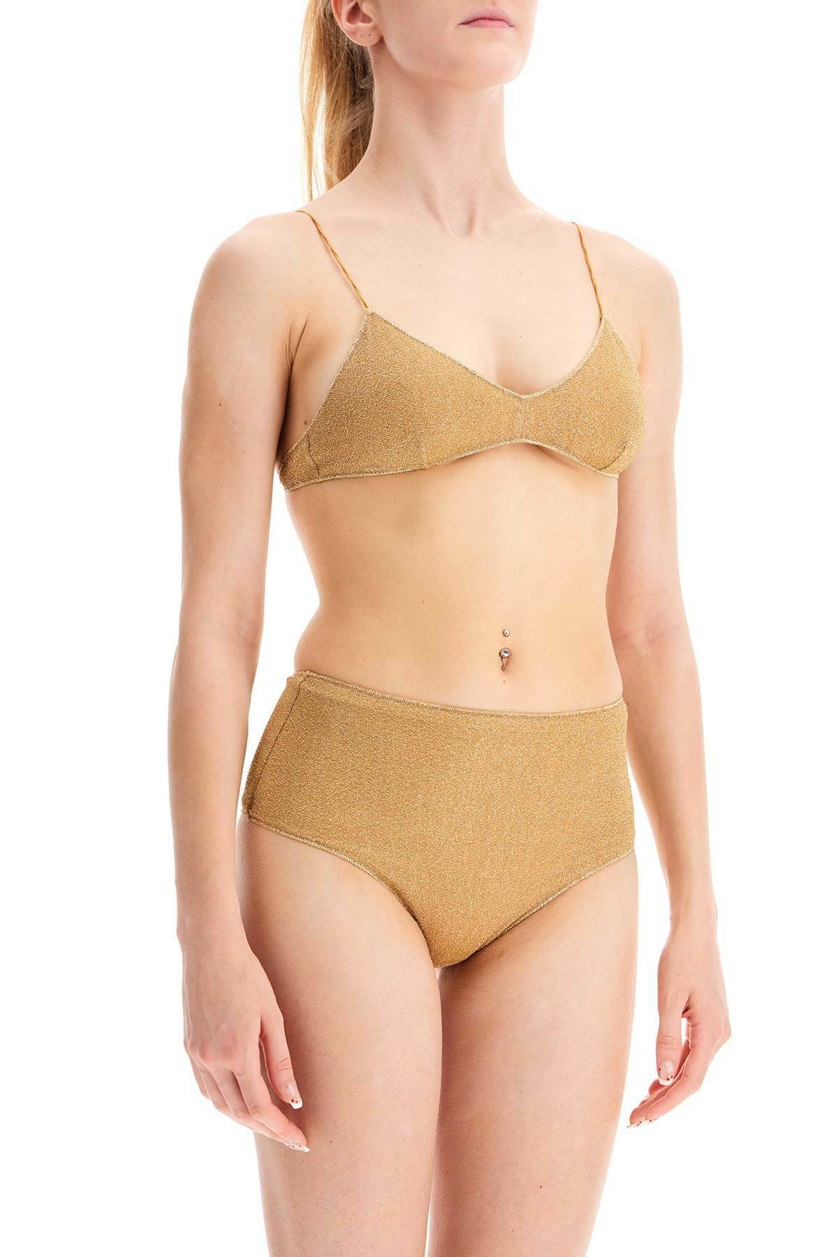OSÉREE high-waisted lumière bikini set Gold Oseree