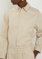 Jacquemus La Chemise Amelo De-nimes Cotton-blend Jacket Beige