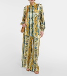 Alémais Quinn printed silk satin shirt