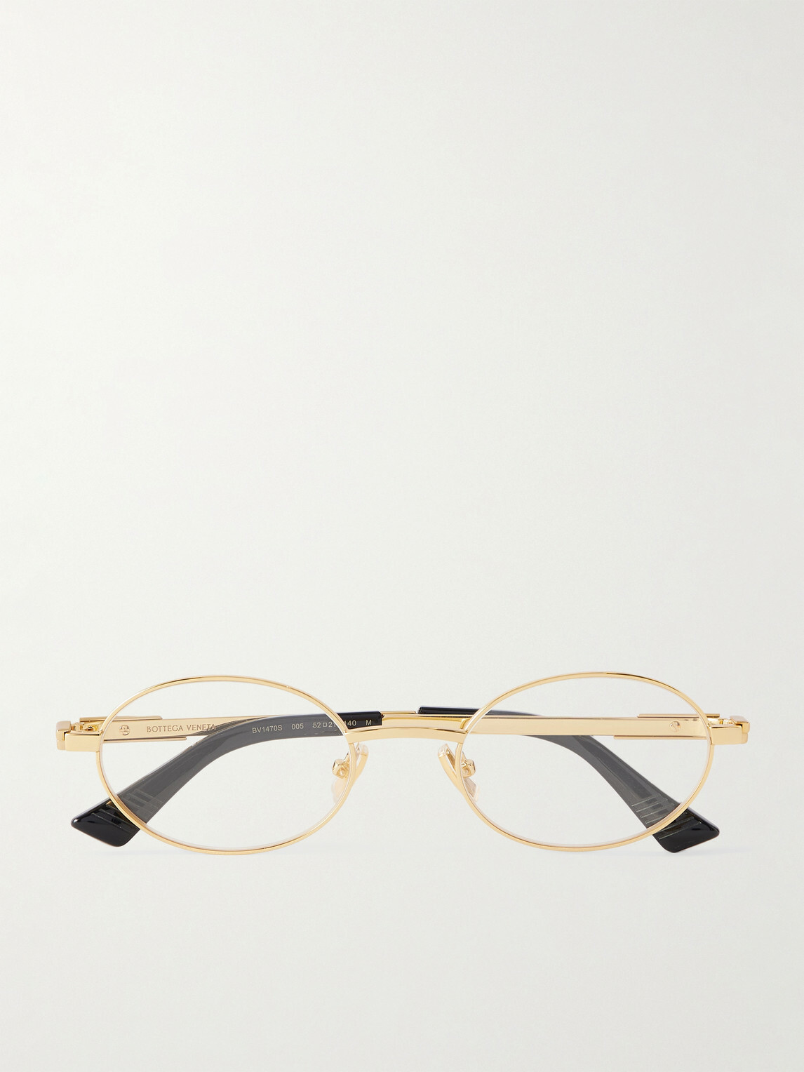 Bottega Veneta - Stretch Panthos Oval-Frame Gold-Tone Optical Glasses