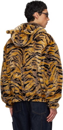Kenzo Orange Kenzo Paris 'KENZO Tiger' Faux-Fur Jacket