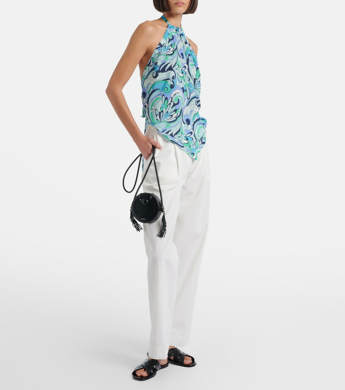 Melissa Odabash Raya printed halterneck top