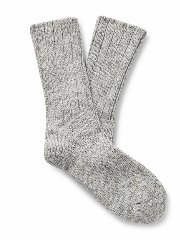 Photo: Falke - Brooklyn Organic Cotton-Blend Socks - Gray