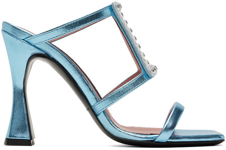 Photo: Les Petits Joueurs Blue Hoya Heeled Sandals
