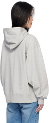 Stella McCartney Gray Floral Embroidered Logo Hoodie