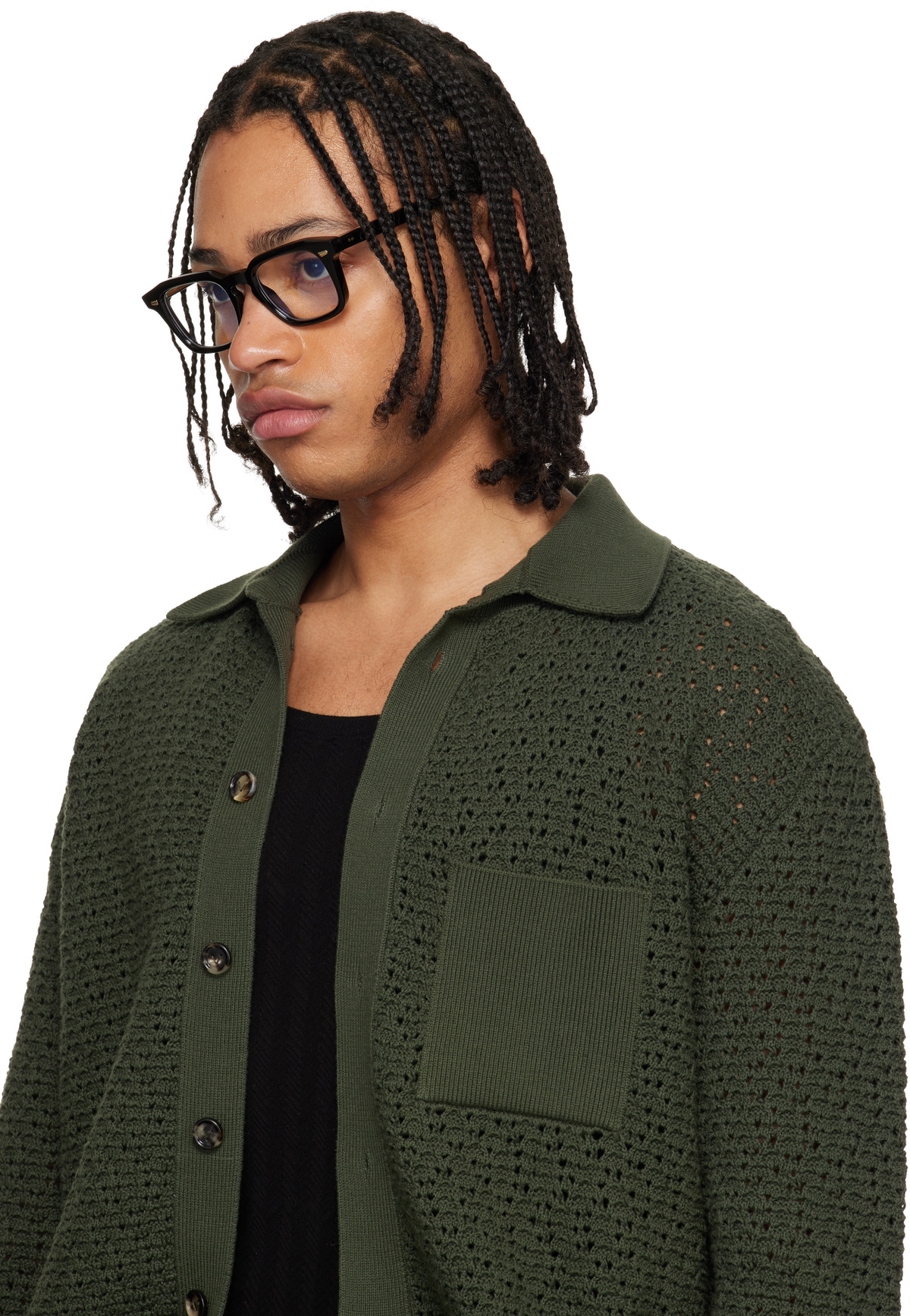 Cutler and Gross Black 1416 Square Optical Glasses