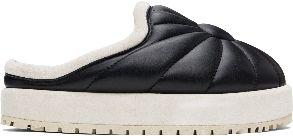 PDF Black Sole Uranus Leather Slippers