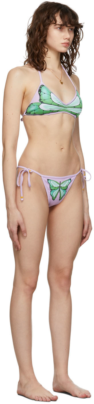 Juliet Johnstone SSENSE Exclusive Purple Butterfly Bikini