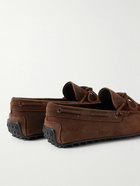 Tod's - Gommino Suede Driving Shoes - Brown