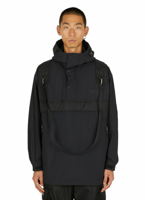 Photo: Strap Hooded Jacket in Black