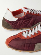 Maison Margiela - Sprinters Leather and Suede-Trimmed Nylon Sneakers - Burgundy