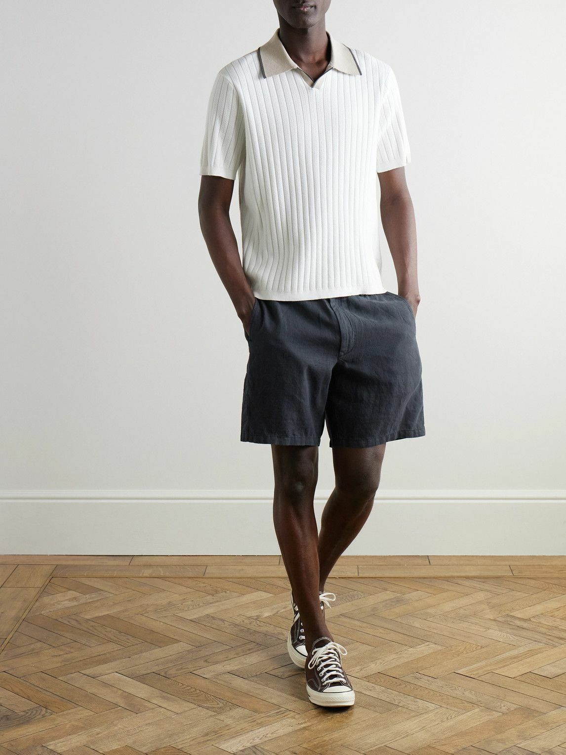 Rag & Bone - Haydon Straight-Leg Linen Shorts - Black