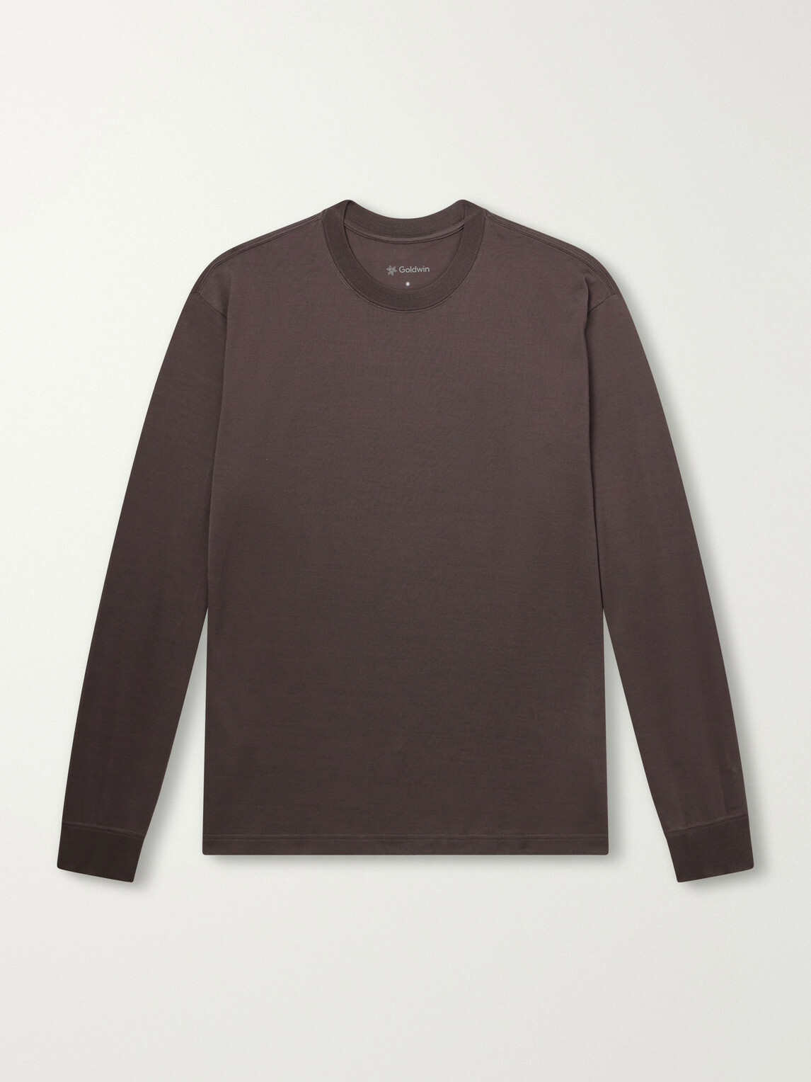 Goldwin - Wool and Lyocell-Blend Jersey Sweater - Brown