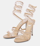 Rene Caovilla Chandelier embellished satin sandals