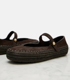 Loewe Paula's Ibiza Rio suede Mary Jane flats