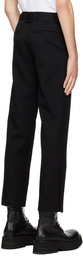 Solid Homme Black Setup Wide Trousers