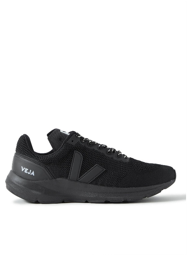 Photo: Veja - Marlin Rubber-Trimmed Stretch-Knit Running Sneakers - Black