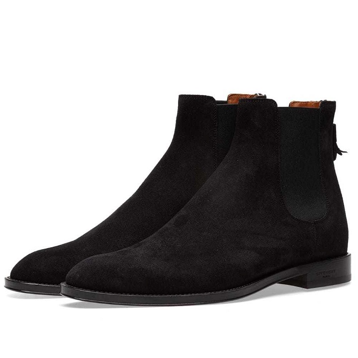 Photo: Givenchy Suede Rider Chelsea Zip Boot Black