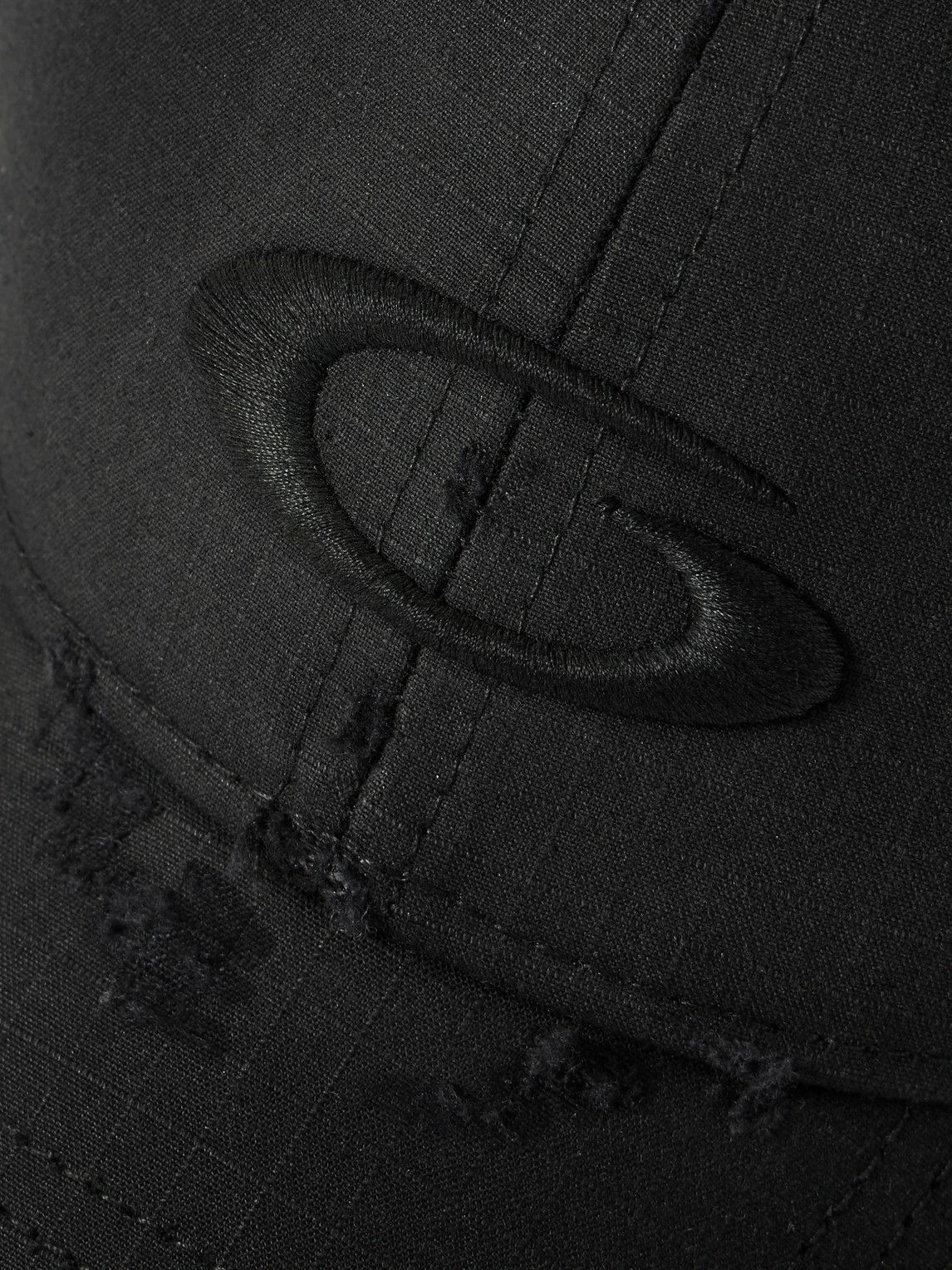 Balenciaga - Cargo Distressed Logo-Embroidered Cotton-Ripstop Baseball Cap - Black
