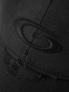 Balenciaga - Cargo Distressed Logo-Embroidered Cotton-Ripstop Baseball Cap - Black