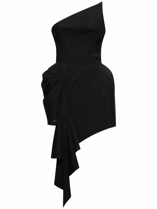 Photo: MUGLER - Asymmetrical Draped Cady Mini Dress