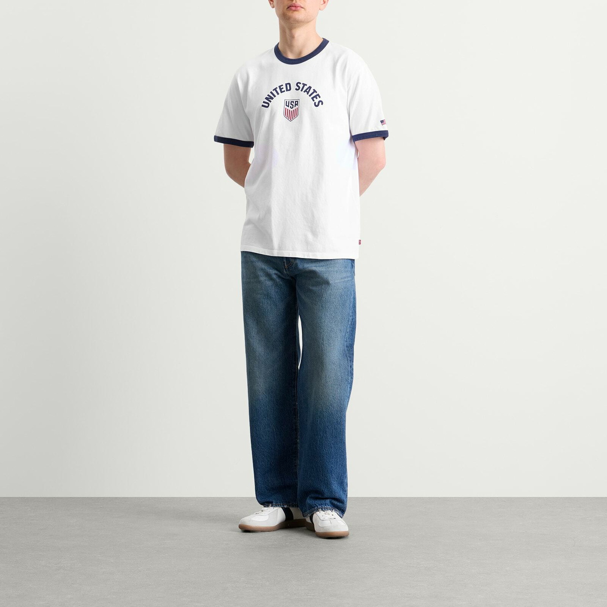 Levi's Men's USA Retro Ringer T-Shirt in White