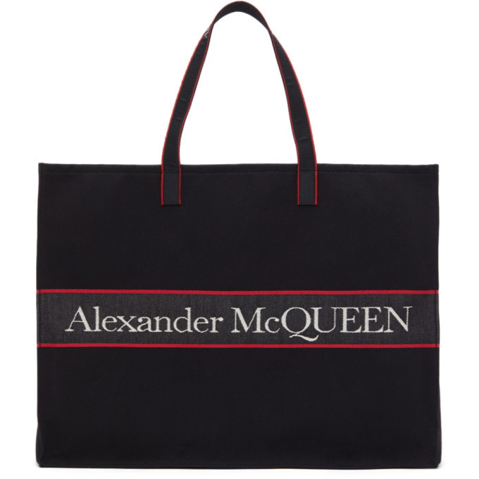 Photo: Alexander McQueen Black and Red Selvedge East West Tote